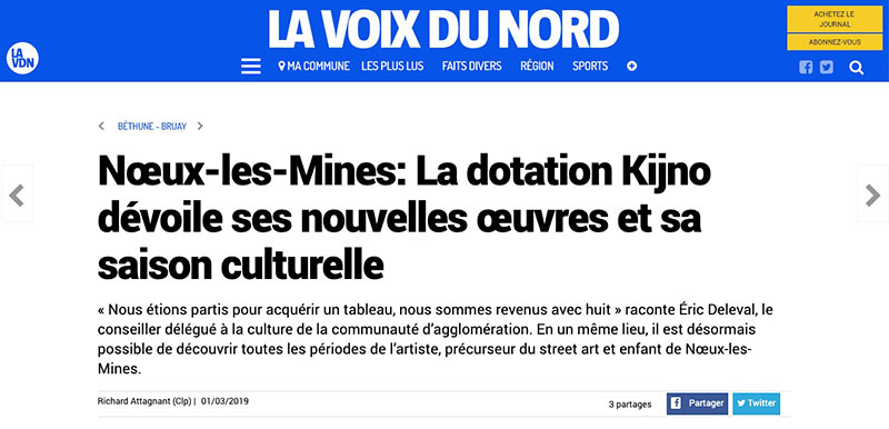 Nœux-les-Mines La dotation Kijno dévoile ses nouvelles œuvres et sa saison culturelle